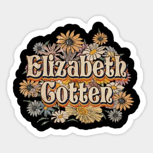 Personalized Cotten Name Birthday Elizabeth 70s 80s 90s Styles Sticker